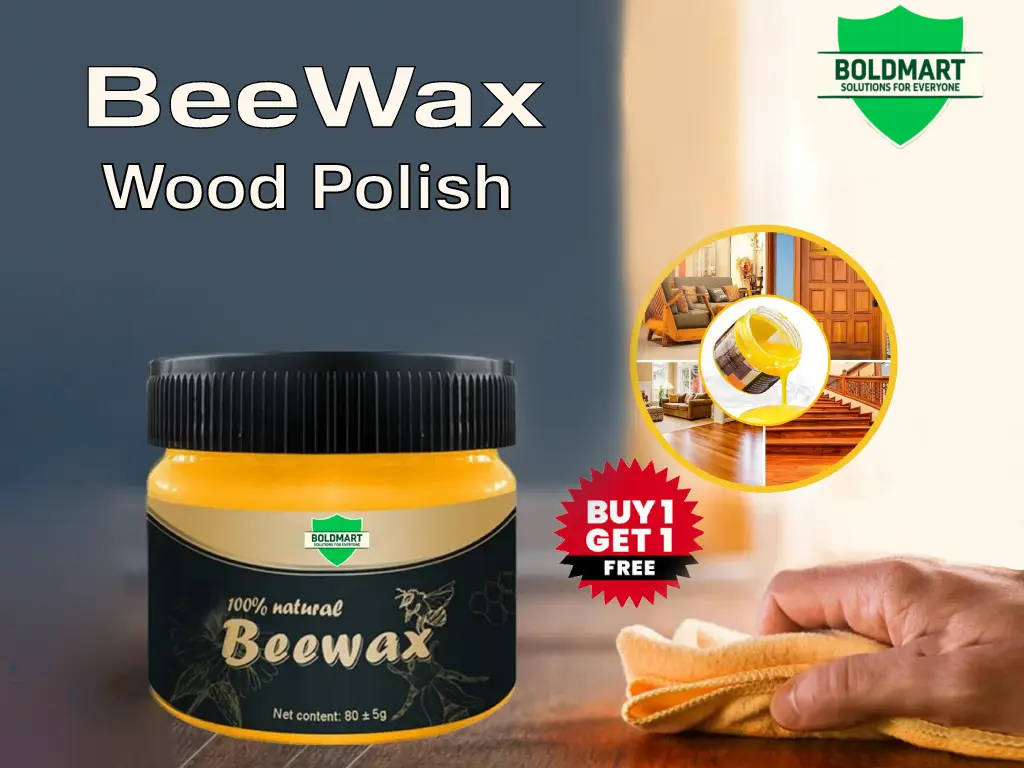 Natural beeswax furniture polish for wood shine and protection