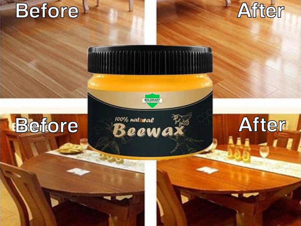 Buy 1 Get 1 Free โ Beeswax Furniture Polish | 100% Natural Wood Restorer โ Chemical-Free Shine (2x100g)