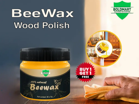 Natural beeswax furniture polish for wood shine and protection